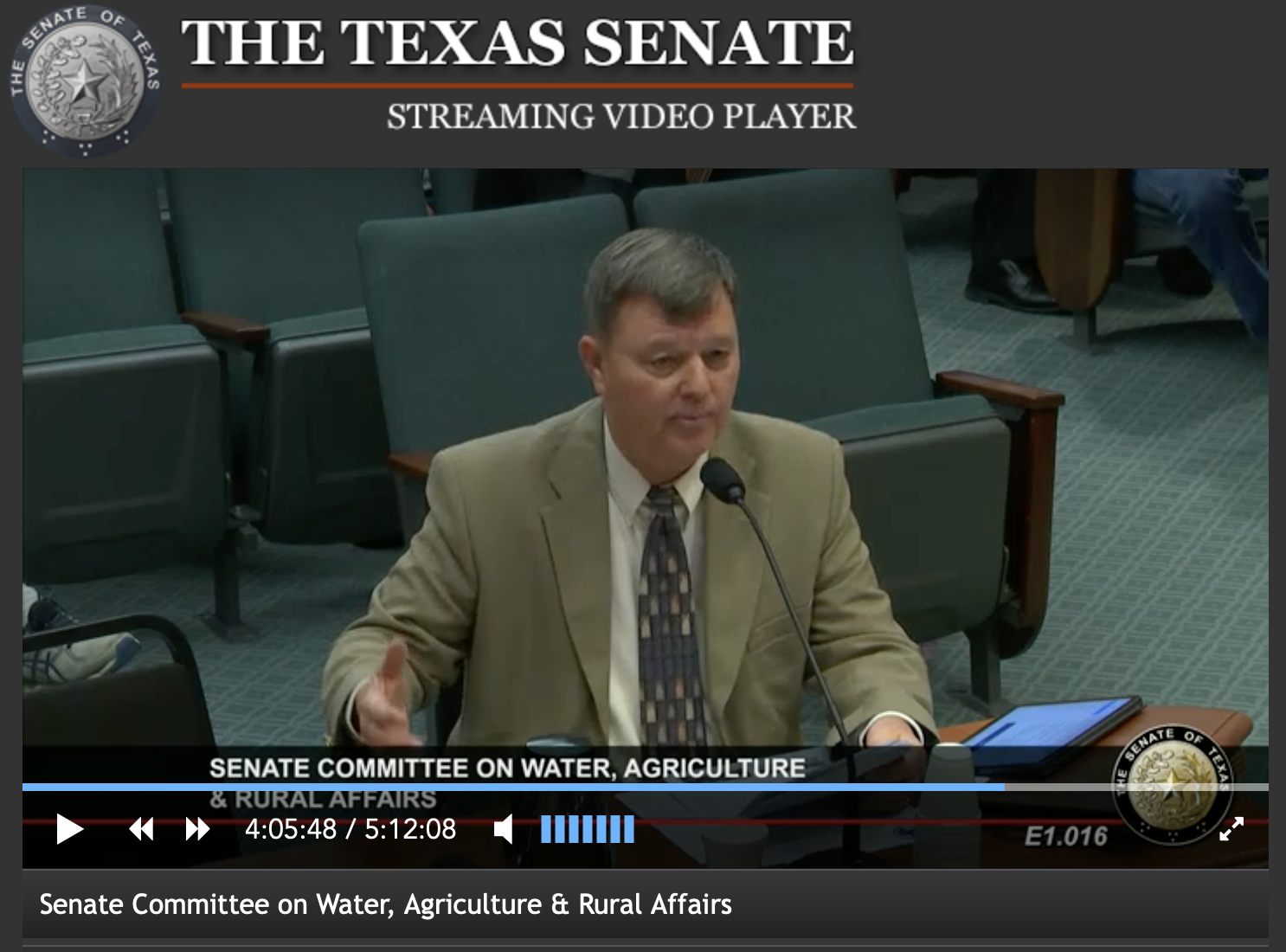 Screen Shot 2022 11 22 At 9.27.01 AM <strong>Senate Water, Agriculture, and Rural Affairs Hearing</strong>